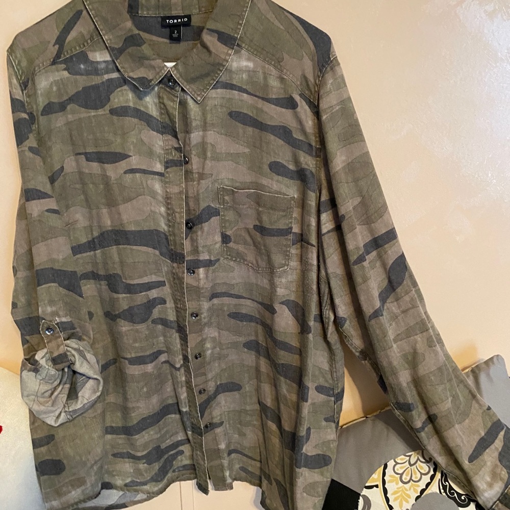 Camouflage print shirt